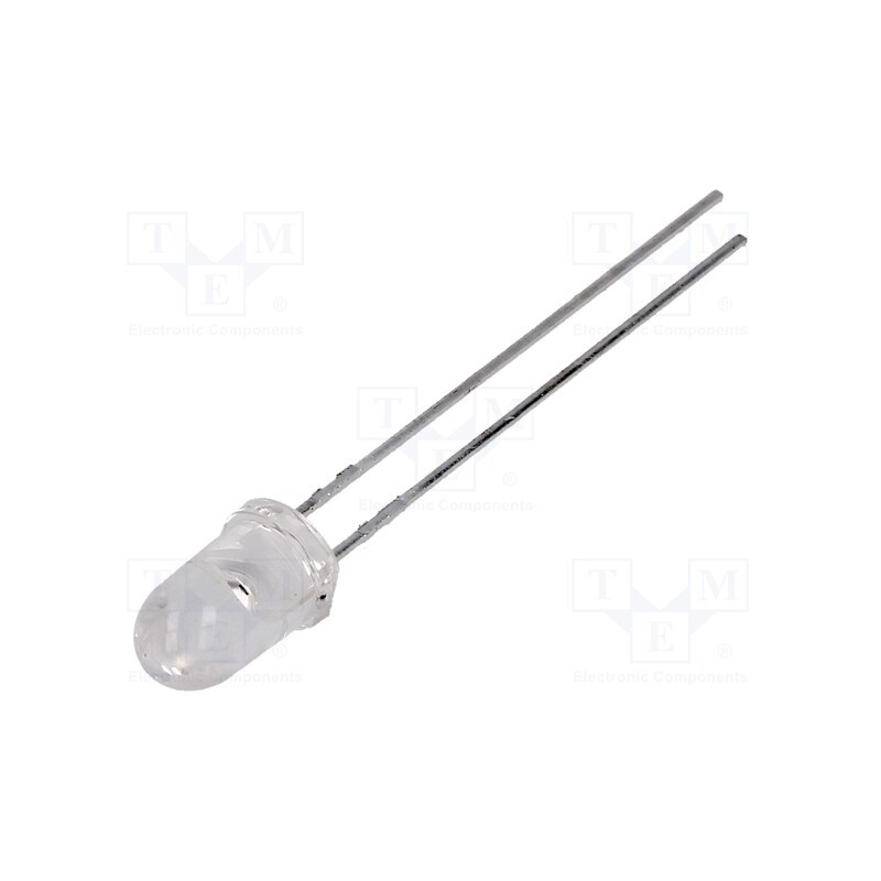 10 pcs : HLMP-EH08-Y2000 - LED, 5mm, red-orange, 9300÷27000mcd, 8°, Front: convex, 1.94÷2.4V