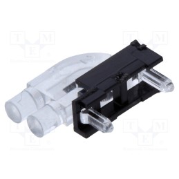 10 pcs : 1296.2012 - Fiber for LED, round, Ø2mm, No.of mod: 2, Front: convex