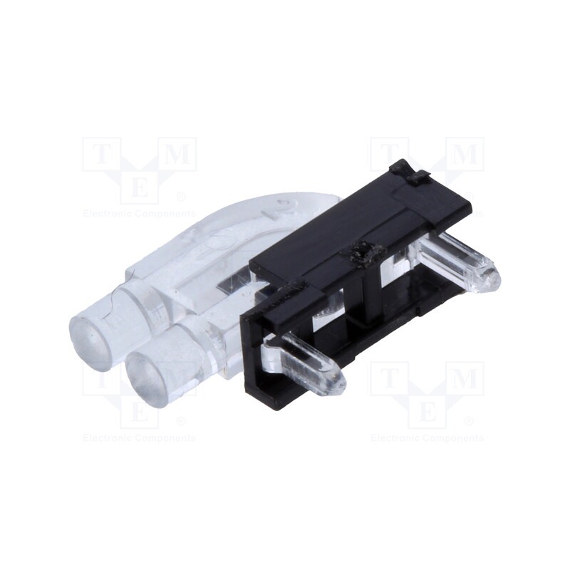 10 pcs : 1296.2012 - Fiber for LED, round, Ø2mm, No.of mod: 2, Front: convex