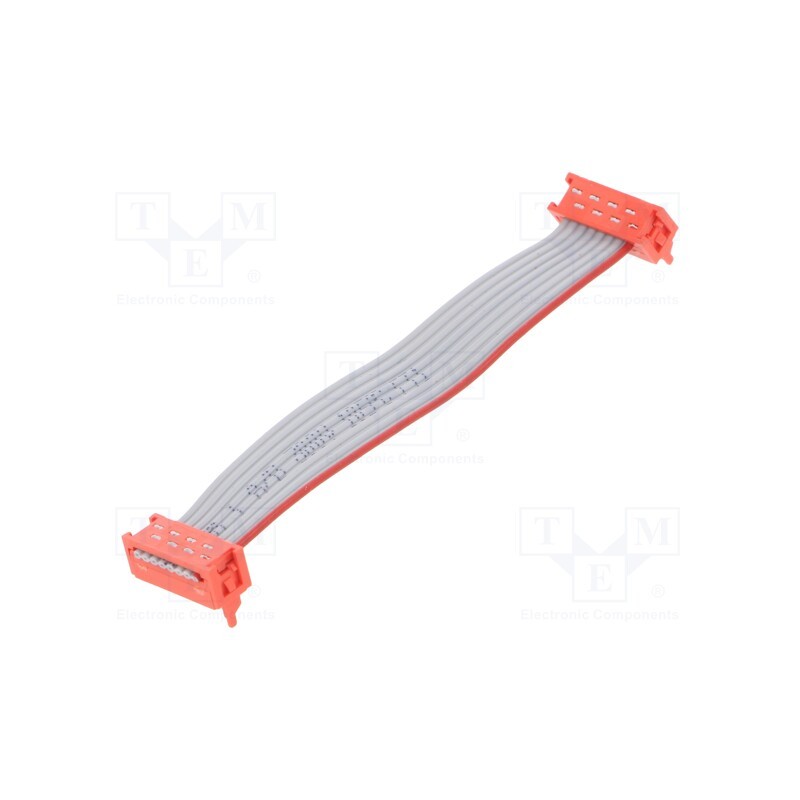 10 pcs : 2205062-1 - Cable: ribbon cable with connectors, PIN: 8, Layout: 2x4, Len: 75mm