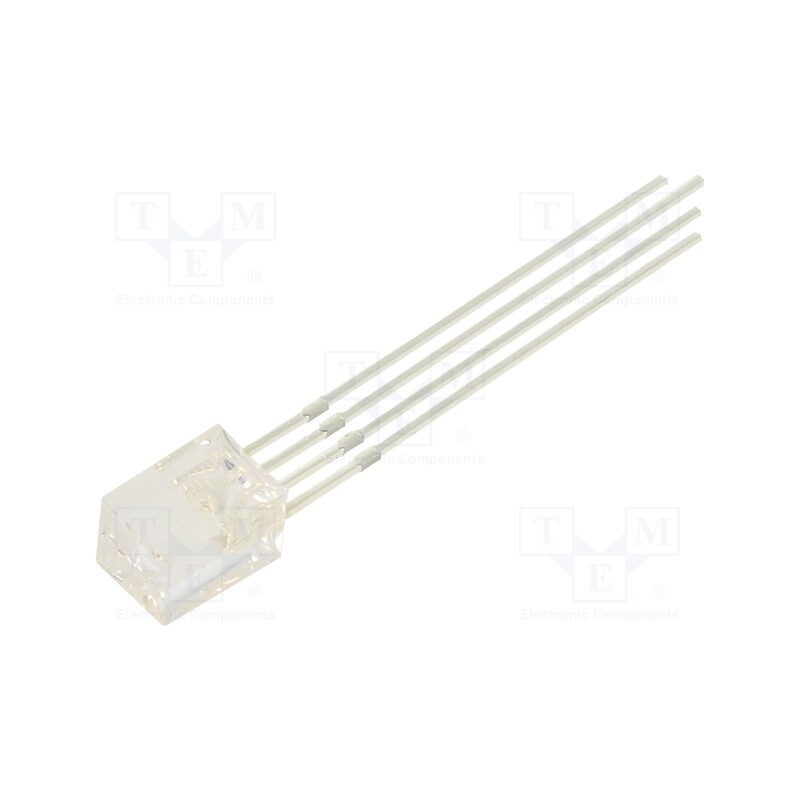 10 pcs : OSTAMC7NE1B - LED, rectangular, 5x5x7mm, tricolour, RGB, 500÷750mcd, 750÷1120mcd