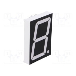10 pcs : OPD-S15013LR-BW - Display: LED, 7-segment, 38.1mm, 1.5', No.char: 1, red, 60mcd