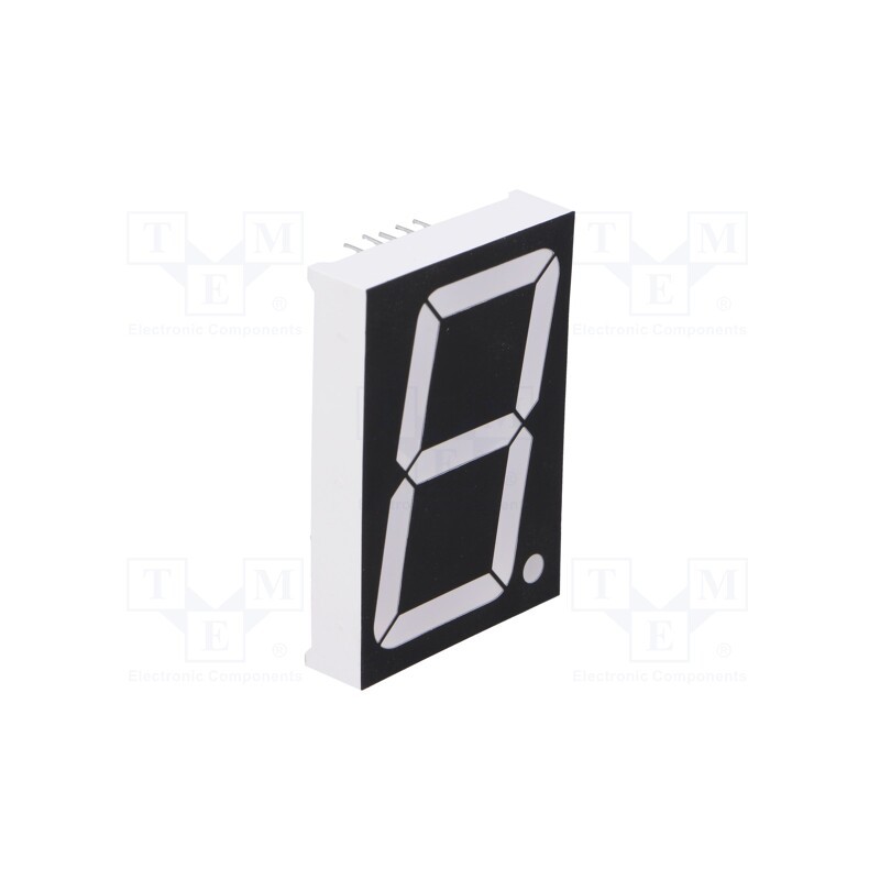 10 pcs : OPD-S15013LR-BW - Display: LED, 7-segment, 38.1mm, 1.5', No.char: 1, red, 60mcd