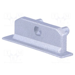 10 set : A3980040 -AS - Cap for LED profiles, silver, 2pcs, ABS, GEN2,with hole, GROOVE14