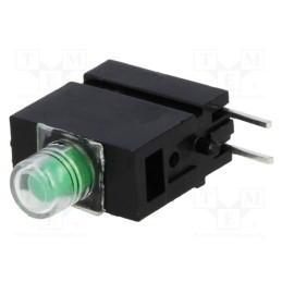 10 pcs : 1808.8035 - LED, in housing, green, 3mm, No.of diodes: 1, 20mA, 40°, 10÷20mcd