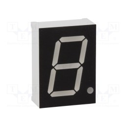10 pcs : OPD-S8022LE-BW - Display: LED, 7-segment, 20.4mm, 0.8', No.char: 1, red, 70mcd, anode