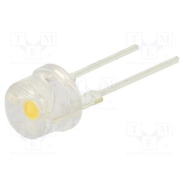 10 pcs : OSM5XA87A1U - LED, 8mm, white warm, 100°, Front: convex, 2.9÷3.8V, No.of term: 2