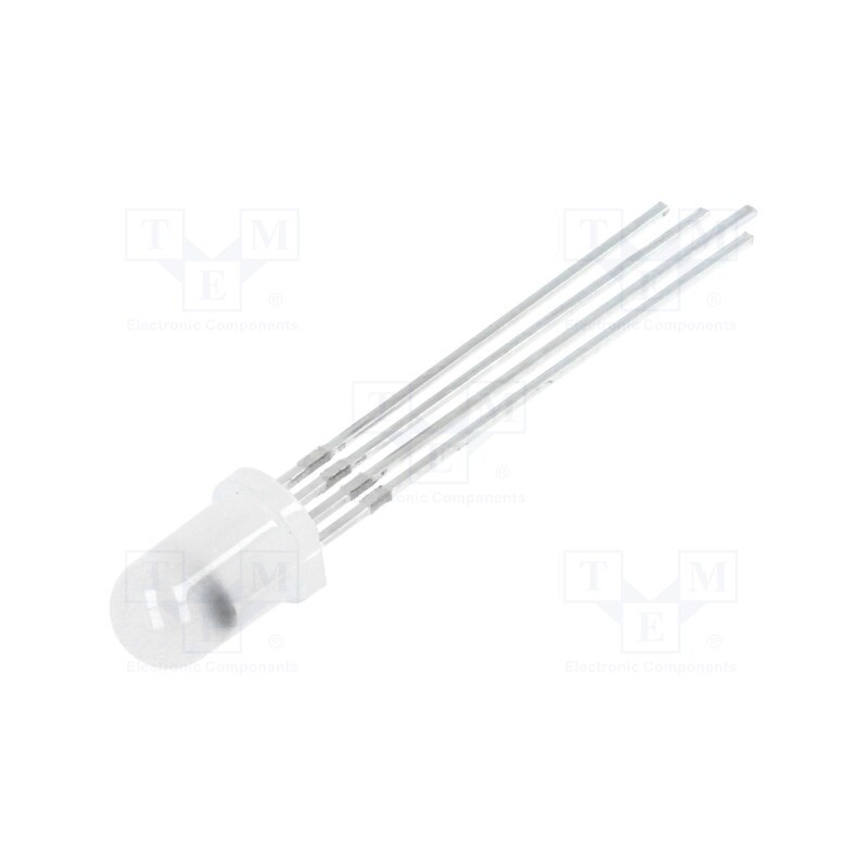 10 pcs : OSTAMC5B32A - LED, 5mm, RGB, 30°, Front: convex, 1.8÷2.6/2.9÷3.6/2.9÷3.6V, round