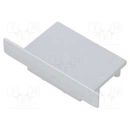 10 set : V4930040 -AS - Cap for LED profiles, silver, 2pcs, ABS, VARIO30-07