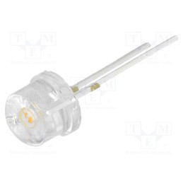 10 pcs : OS5OG387E1U - LED, 8mm, orange, 140°, Front: convex, 5.7÷7.8V, No.of term: 2