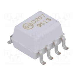 10 pcs : MOCD207M - Optocoupler, SMD, Ch: 2, OUT: transistor, Uinsul: 5.3kV, Uce: 70V, SO8