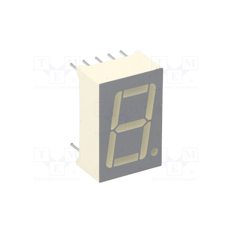 10 pcs : SC56-11EWA - Display: LED, 7-segment, 14.22mm, 0.56', No.char: 1, red, 1.9÷6.4mcd