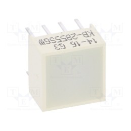 10 pcs : KB-2855SGW - LED backlight, green, Lens: white,diffused, λd: 565nm, 18÷79.5mcd