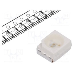 10 pcs : HSMN-A100-P00J1 - LED, SMD, 3528,PLCC2, blue, 45÷70mcd, 3.5x2.8x1.9mm, 120°, 20mA