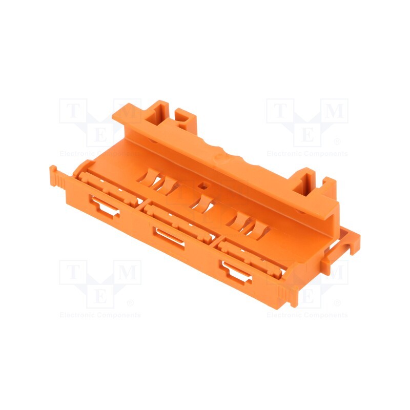 10 pcs : 221-500 - Mounting clamp, 221, for DIN rail mounting, orange