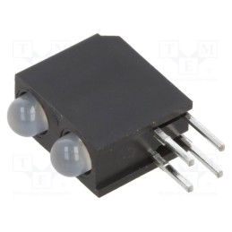 10 pcs : H201CBC - LED, in housing, red,green, 3mm, No.of diodes: 2, 20mA, 45°, 30mcd
