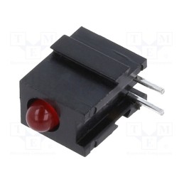 10 pcs : 2300.2021 - LED, in housing, red, 2.8mm, No.of diodes: 1, 20mA, 60°, 1.2÷4mcd