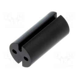 50 pcs : 8GE04V80351 - Spacer sleeve, LED, Øout: 4.8mm, ØLED: 3mm, L: 9.5mm, black, UL94HB