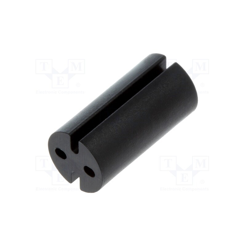 50 pcs : 8GE04V80351 - Spacer sleeve, LED, Øout: 4.8mm, ØLED: 3mm, L: 9.5mm, black, UL94HB