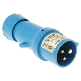 1 pcs - Schneider Electric, PratiKa IP44 Blue Cable Mount 2P + E Industrial Power Plug, Rated At 16A, 230 V