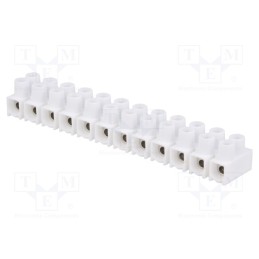 10 pcs : 22210216 - Terminal block, screw terminal, 2.5mm2, 400V, 24A, ways: 12, white
