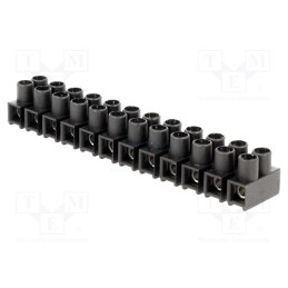 10 pcs : 22210217 - Terminal block, screw terminal, 2.5mm2, 400V, 24A, ways: 12, black