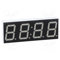 10 pcs : OPD-Q5620YG-BW - Display: LED, 7-segment, 14.2mm, 0.56', No.char: 4, yellow-green