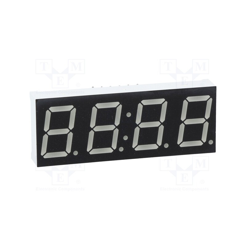 10 pcs : OPD-Q5620YG-BW - Display: LED, 7-segment, 14.2mm, 0.56', No.char: 4, yellow-green