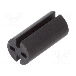 50 pcs : 8GE04V80392 - Spacer sleeve, LED, Øout: 4.8mm, ØLED: 3mm, L: 9.5mm, black, UL94V-0