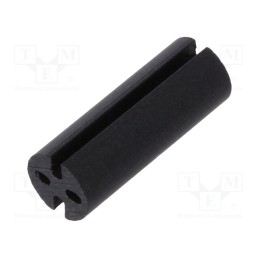 50 pcs : 8GE04V80393 - Spacer sleeve, LED, Øout: 4.8mm, ØLED: 3mm, L: 12.7mm, black, UL94V-0