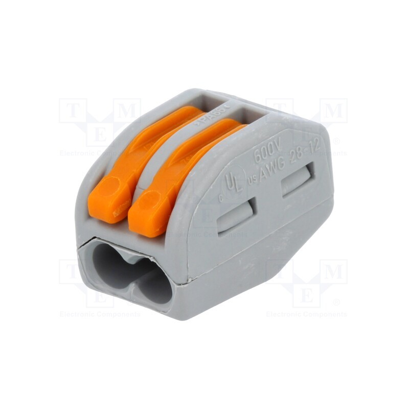 10 pcs : 222-412 - Quick splice, 222, spring clamp, 0.08÷2.5mm2, 400V, 32A, for cable