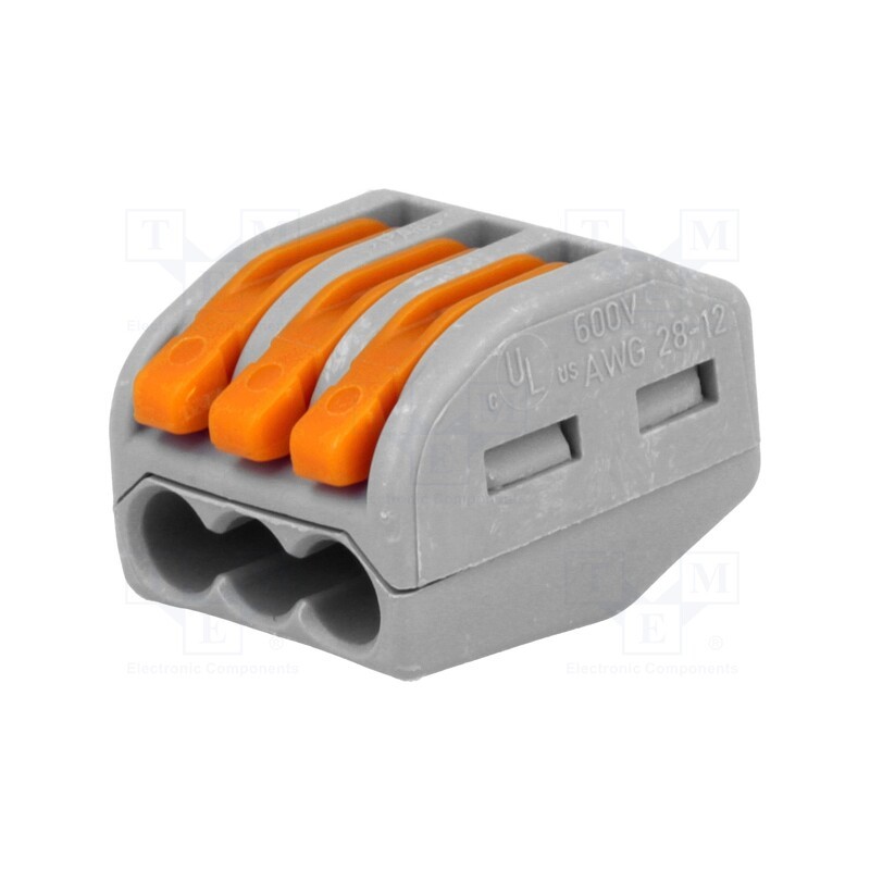 10 pcs : 222-413 - Quick splice, 222, spring clamp, 0.08÷2.5mm2, 400V, 32A, for cable