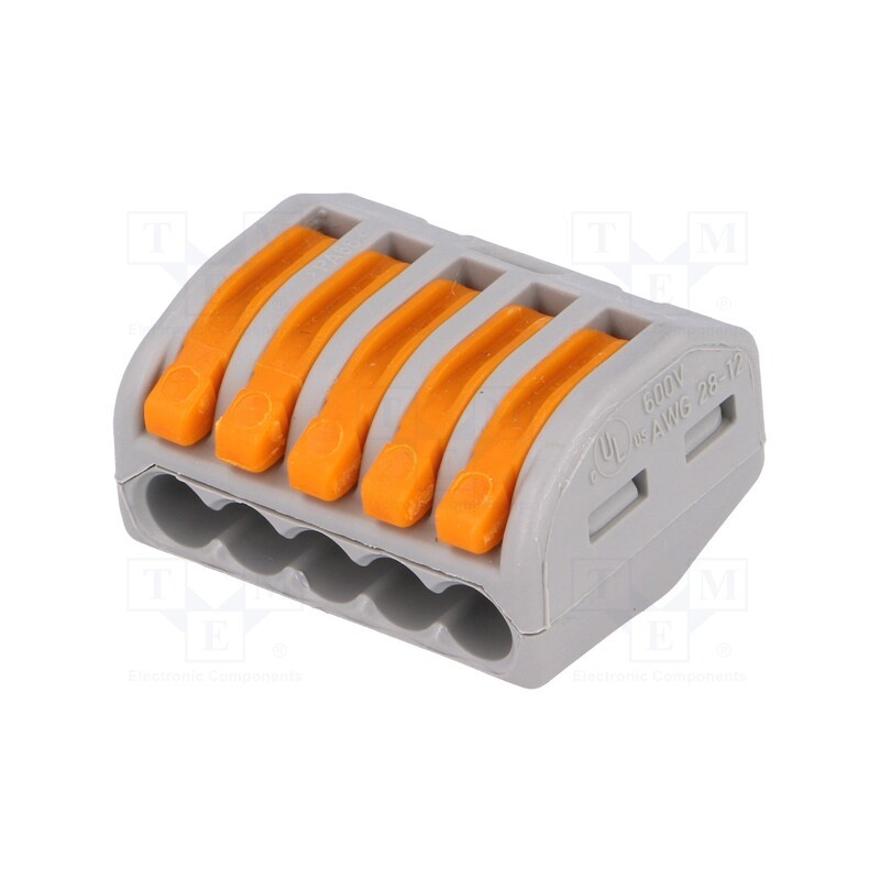 10 pcs : 222-415 - Quick splice, 222, spring clamp, 0.08÷2.5mm2, 400V, 32A, for cable