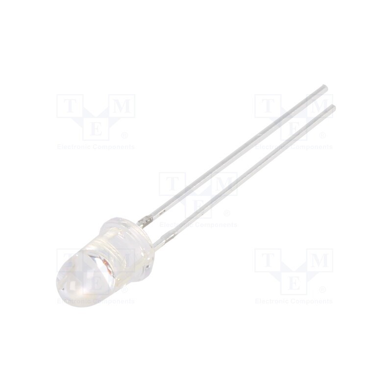 10 pcs : OS5YKE5211A - LED, 5mm, yellow, 15°, Front: convex, 2.1÷2.6V, No.of term: 2, 273mW