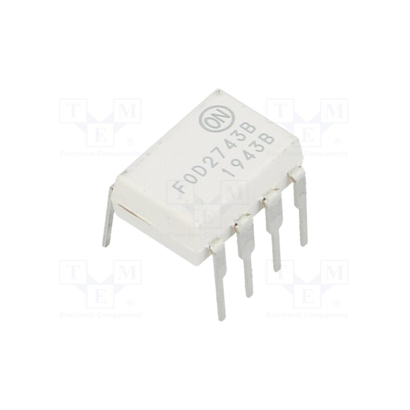10 pcs : FOD2743B - Optocoupler, THT, Ch: 1, OUT: transistor, Uinsul: 5kV, Uce: 70V, DIP8