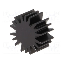 10 pcs : SK58510SA - Heatsink, LED, Ø: 20mm, H: 10mm, black