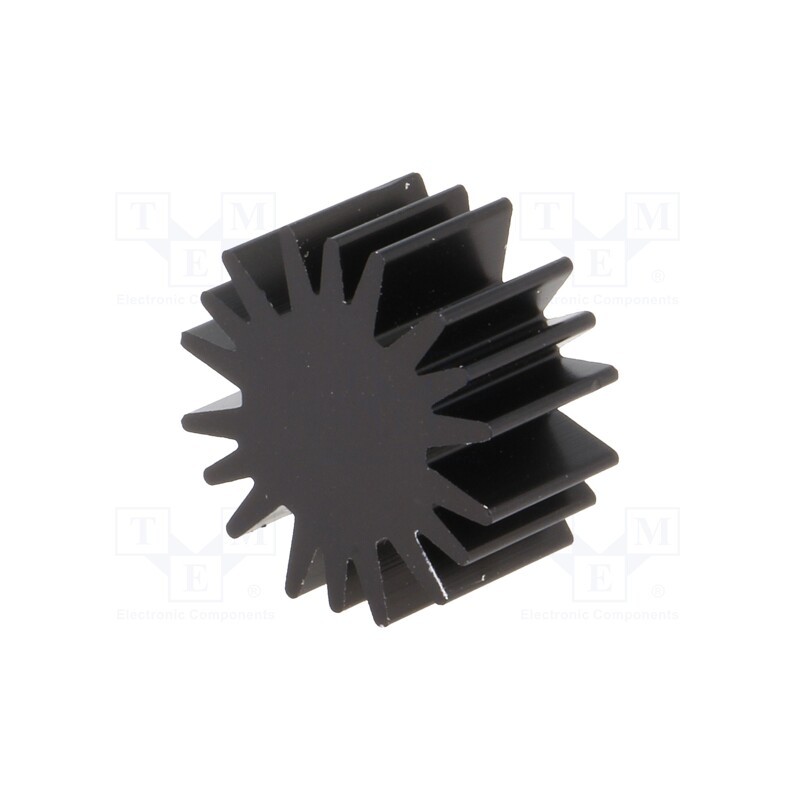 10 pcs : SK58510SA - Heatsink, LED, Ø: 20mm, H: 10mm, black