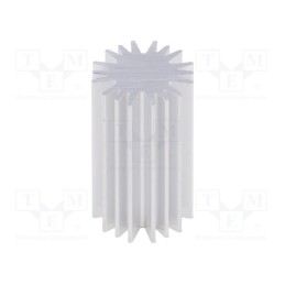 10 pcs : SK58537.5AL - Heatsink, LED, Ø: 20mm, H: 37.5mm