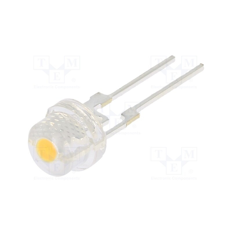 10 pcs : OSM5XA56E1R-150MA - LED, 4.8mm, white warm, 12000÷14400mcd, 33÷38lm, 140°, 3.3÷3.8V