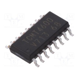 10 pcs : TCMT4600 - Optocoupler, SMD, Ch: 4, OUT: transistor, Uinsul: 3.75kV, Uce: 70V