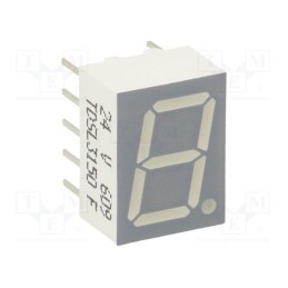 10 pcs : TDSL3150 - Display: LED, 7-segment, 10mm, 0.39', No.char: 1, orange-red, anode