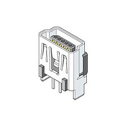 1 pcs - Molex Straight, Through Hole, Socket Type Mini B USB Connector