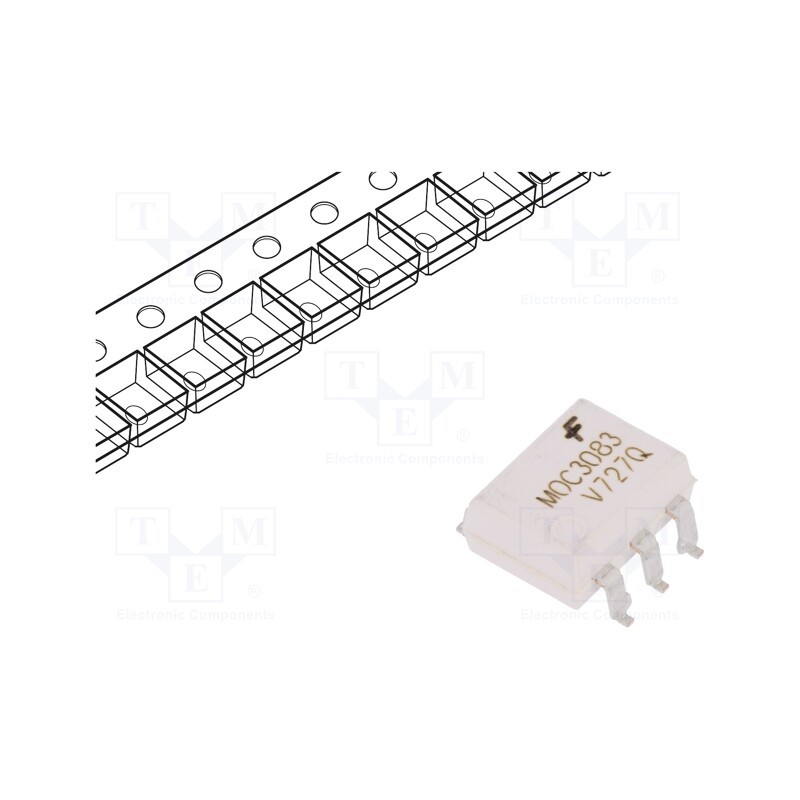 10 pcs : MOC3083SR2VM - Optotriac, 4.17kV, triac, Gull wing 6, Ch: 1, MOC3083M, 0.6kV/μs