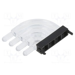 10 pcs : 1279.1001000000001 - Fiber for LED, round, Ø3mm, No.of mod: 4, Front: convex