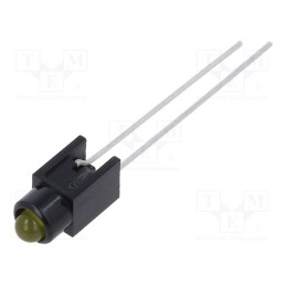 10 pcs : 35.1342 - LED, in housing, yellow, 3mm, No.of diodes: 1, 30mA, Lens: yellow