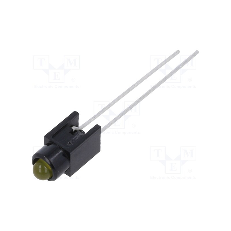 10 pcs : 35.1342 - LED, in housing, yellow, 3mm, No.of diodes: 1, 30mA, Lens: yellow