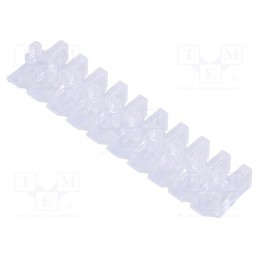 10 pcs : 1273.1010000000001 - Fiber for LED, rectangular, 2x5mm, No.of mod: 10, Front: flat