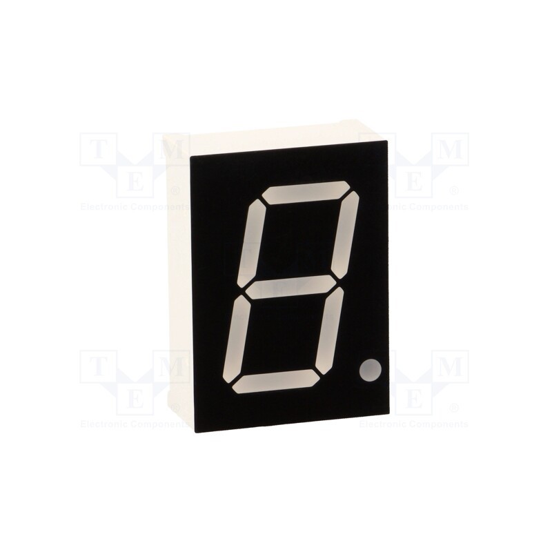 10 pcs : OPD-S8023LB-BW - Display: LED, 7-segment, 20.4mm, 0.8', No.char: 1, blue, 70mcd