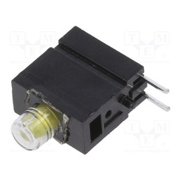 10 pcs : 1808.7035000000001 - LED, in housing, yellow, 3.9mm, No.of diodes: 1, 20mA, 60°, 10÷20mcd