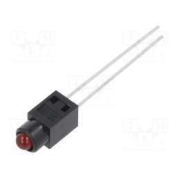 10 pcs : 35.134 - LED, in housing, red, 3mm, No.of diodes: 1, 30mA, Lens: red, 60°, 3V